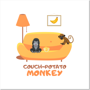 couch-potato monkey Posters and Art